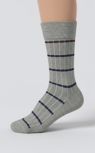 جوراب ساقدار مردانه سوپر پنبه طرح 25