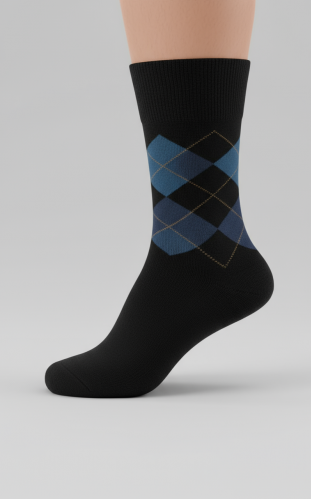 جوراب ساقدار مردانه سوپر پنبه طرح 21