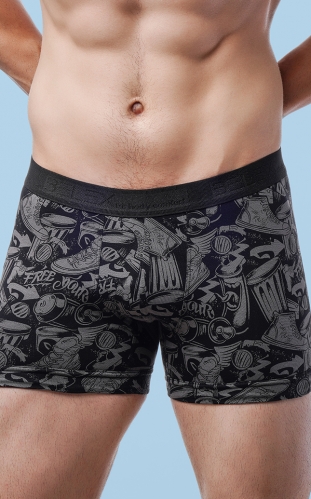 شورت مردانه پادار کش ژاکارد اسپورت طرح کفش- بسته 2 عددی