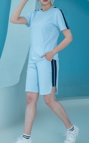 ست زنانه تیشرت تکه دوزی و شلوارک تکه دوزی