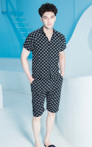 ست مردانه پیراهن و شلوارک طرح BN مردانه
